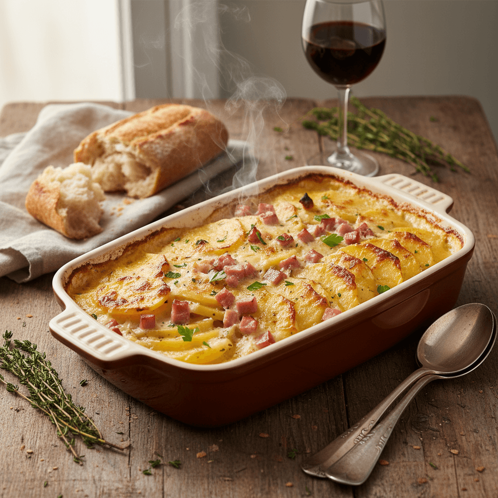 Kartoffel-Schinken-Gratin