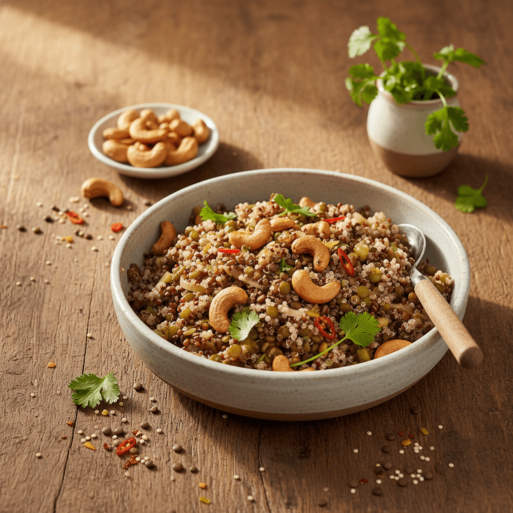 Quinoa with Lentils and Cashews