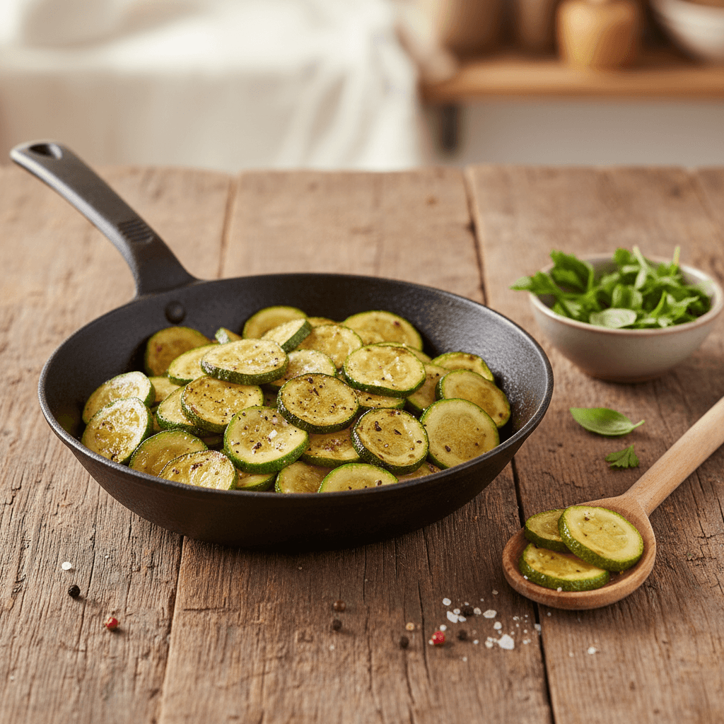 Pan-Fried Zucchini, Wok Style