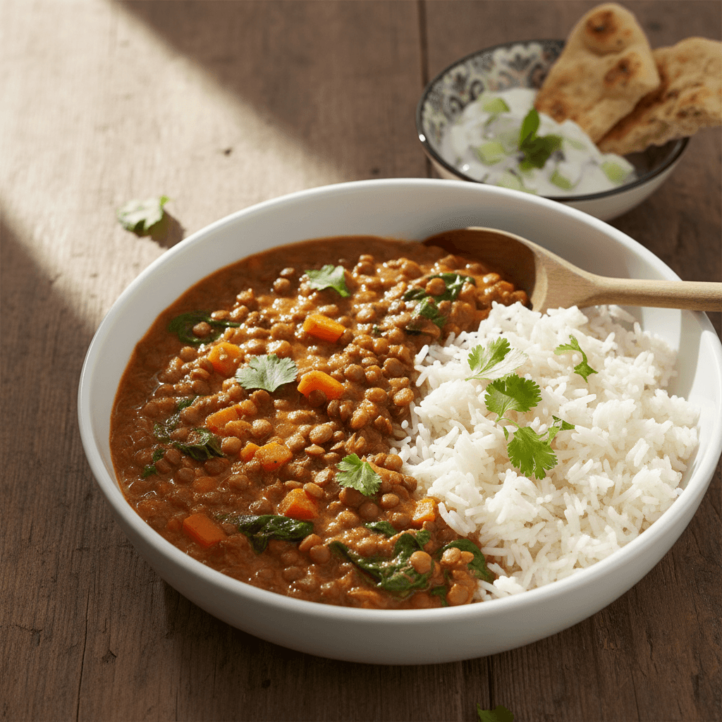 Lentil and Spinach Curry