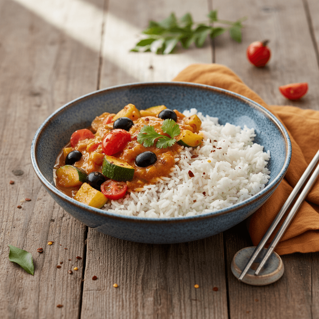 Curry de Légumes Rapide avec Riz