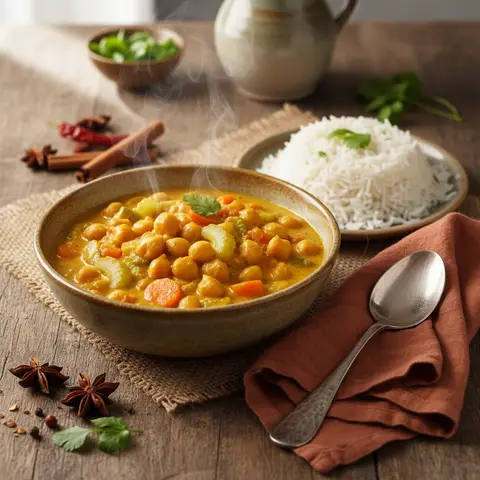 Curry de Pois Chiches et Légumes