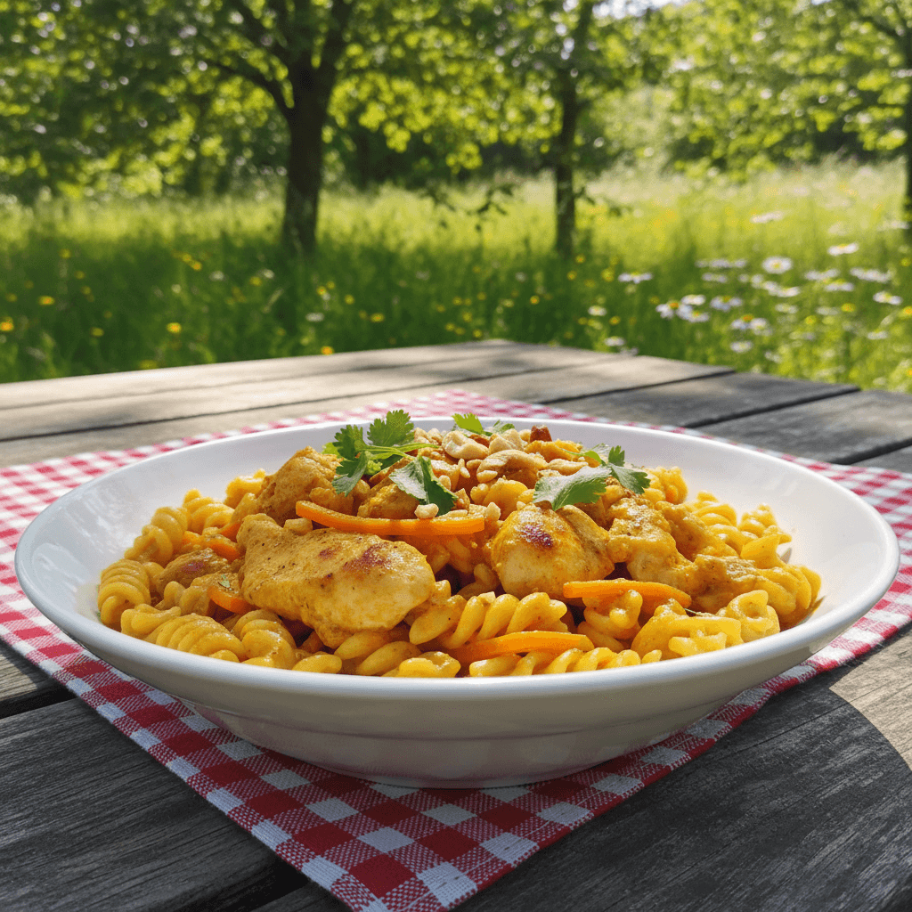 Curry de Poulet aux Pâtes