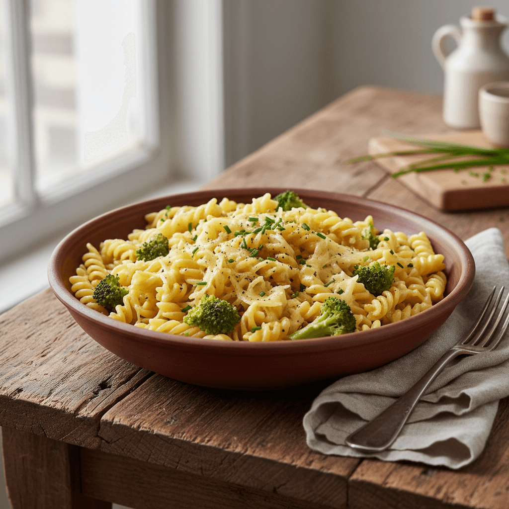 Nudeln mit Gruyère und Brokkoli