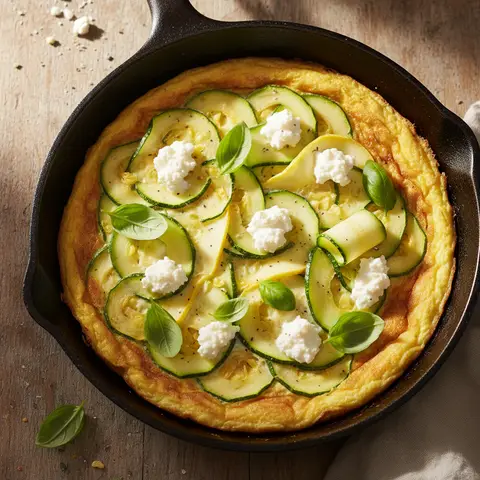 Frittata courgette & ricotta au basilic