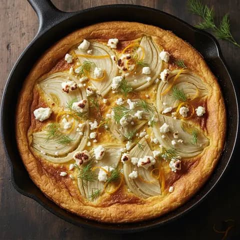 Frittata fenouil & orange feta