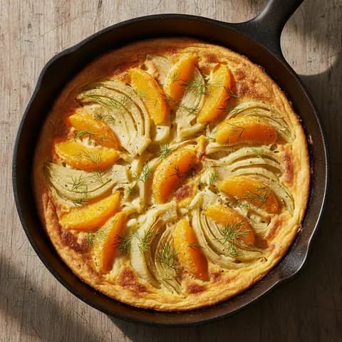 Frittata fenouil & orange parmesan doré