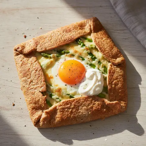 Galette sarrasin asperge & œuf au parmesan