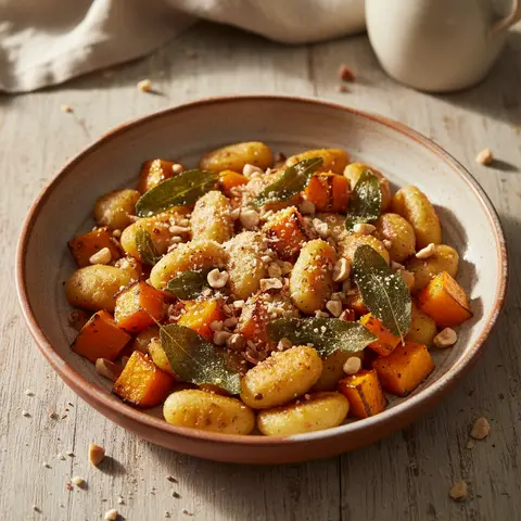 Gnocchi poêlés courge & sauge beurre noisette