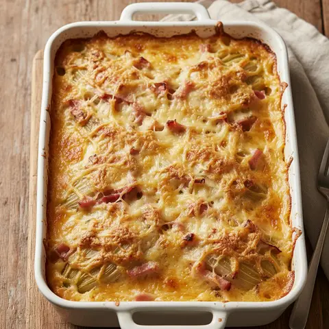 Gratin endives & jambon béchamel gruyère