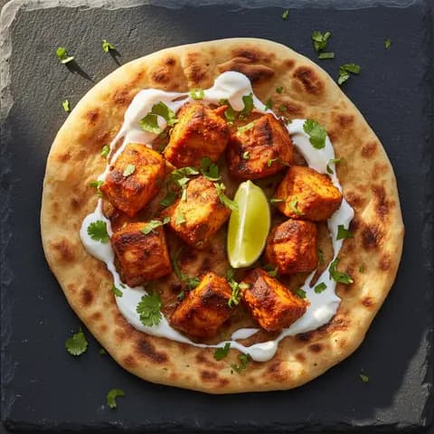 Naans poulet tikka & yaourt coriandre