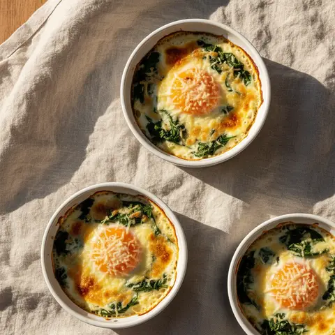 Œuf cocotte épinards & crème au parmesan