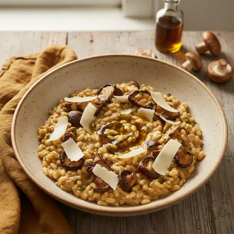 Orzotto champignons & truffe au parmesan