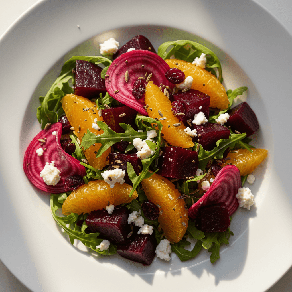 Salade betterave & orange feta graines de fenouil