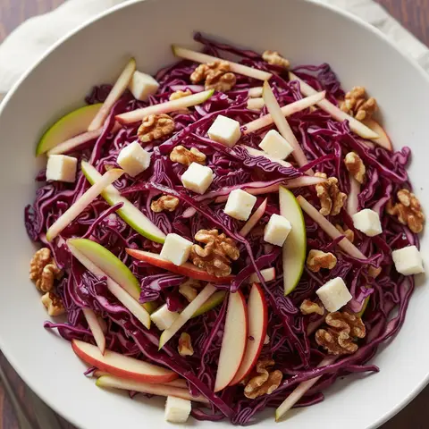 Salade chou rouge & pomme gruyère noix