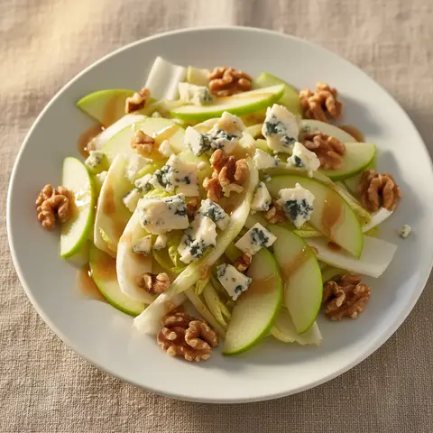 Salade endive & pomme roquefort noix miel