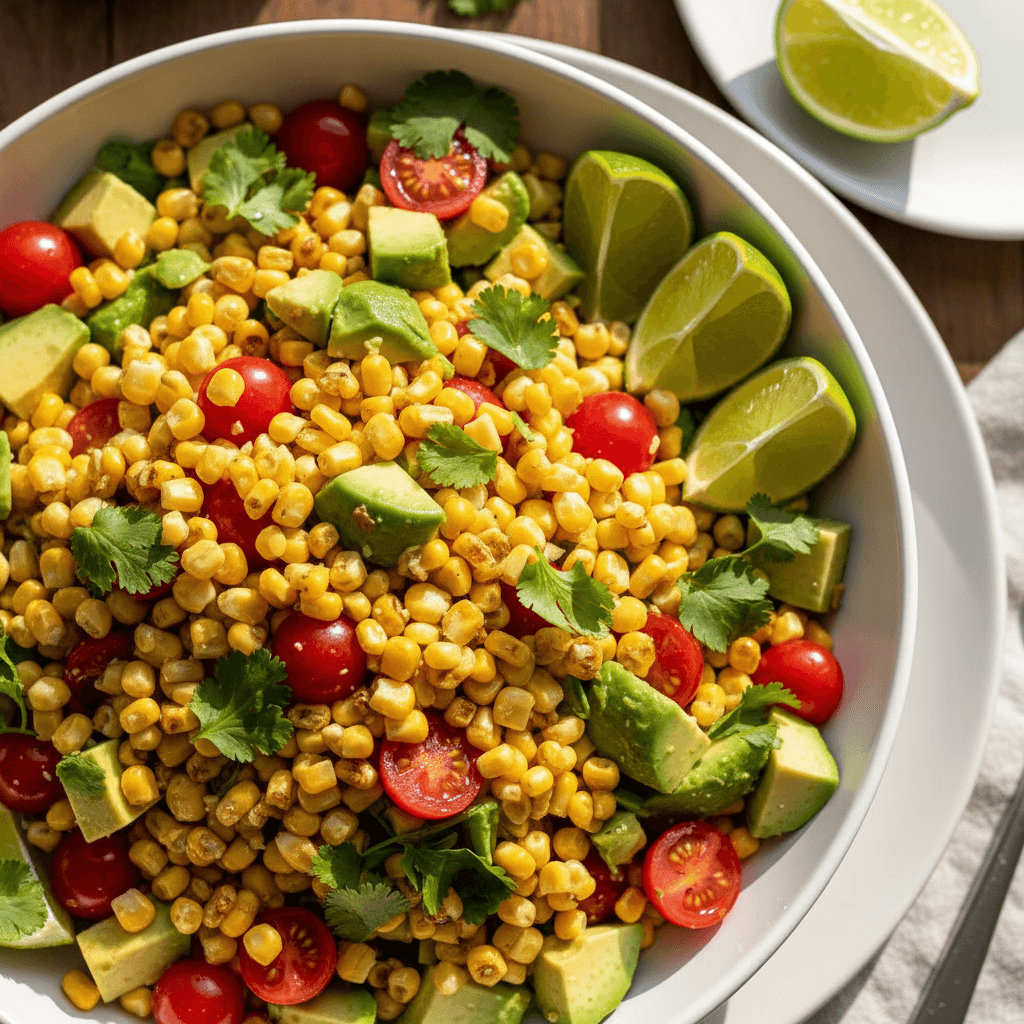 Salade maïs & avocat tomate coriandre