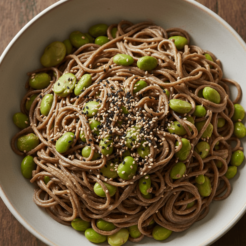 Salade soba & fèves édamame au sésame