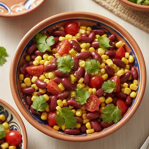 Salade tomate & haricots rouges maïs cumin