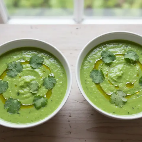 Soupe froide avocat & concombre au citron vert