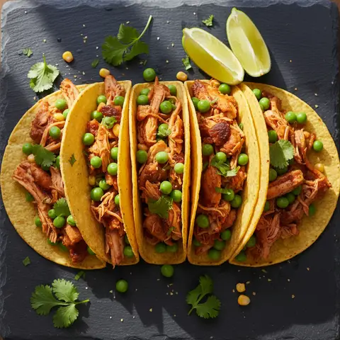Tacos poulet adobo & petit pois citron vert