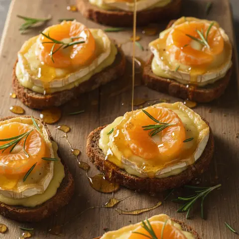 Tartine chèvre & clémentine miel romarin croustillant