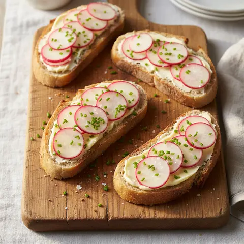 Tartine radis & beurre à la fleur de sel
