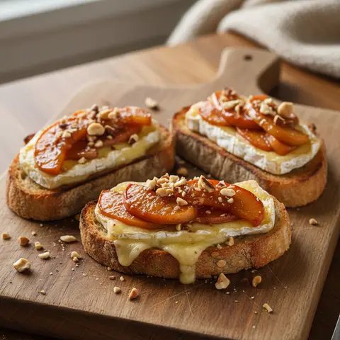 Toast camembert fondu & pomme cannelle noisette