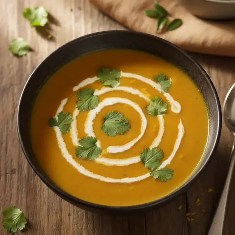 Velouté potiron & lait de coco curry doux