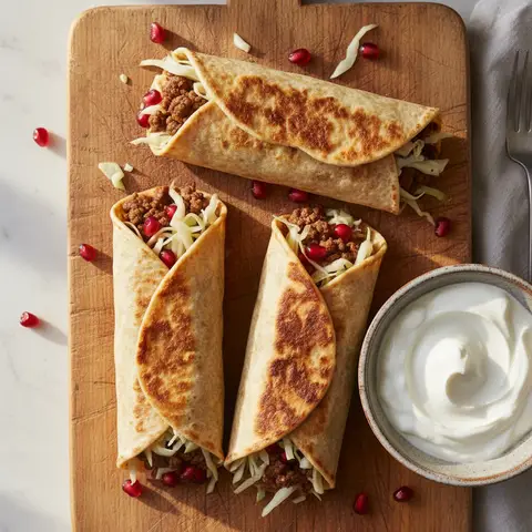 Wrap bœuf haché & sumac chou blanc grenade