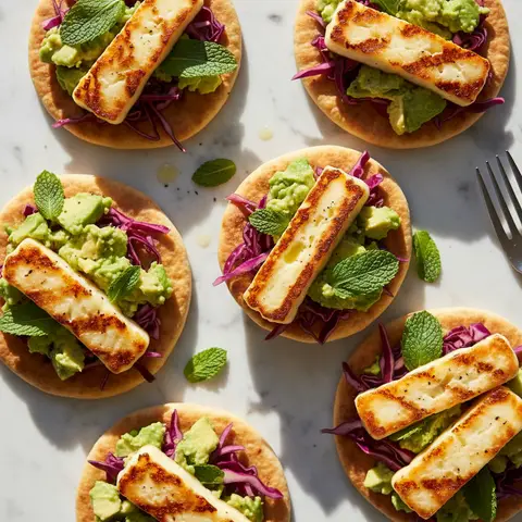 Wrap chou rouge & halloumi grillé avocat citron