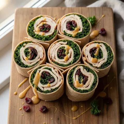 Wrap dinde & chou kale cranberry moutarde miel