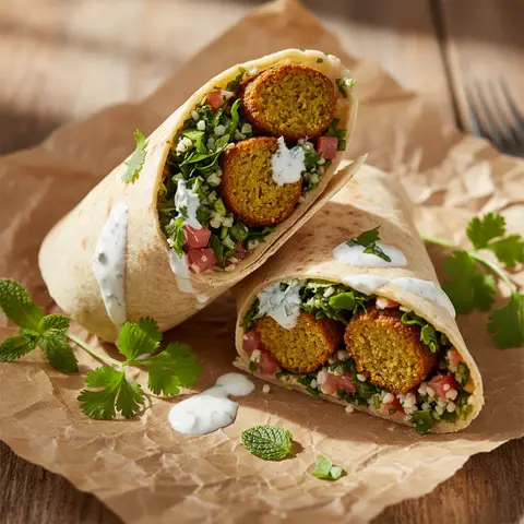 Wrap falafel & tabboulé yaourt citron