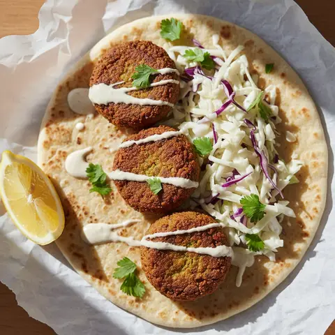 Wrap falafel & tahini chou citron