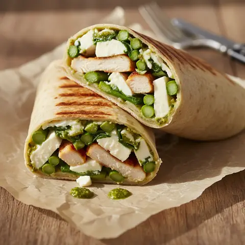 Wrap poulet & asperge pesto mozzarella