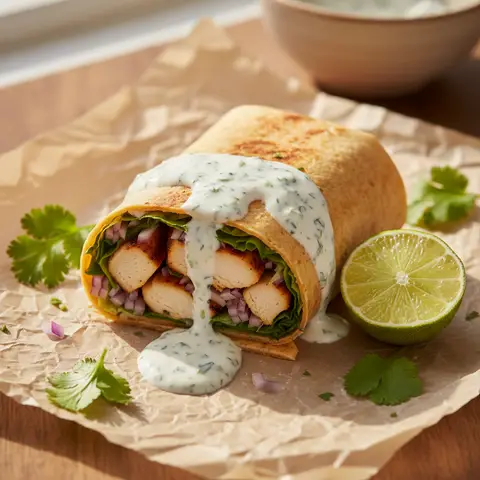 Wrap poulet citron vert & coriandre