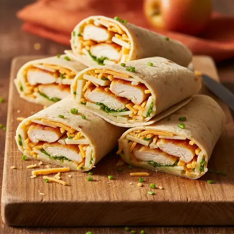 Wrap poulet poêlé & pomme mimolette ciboulette