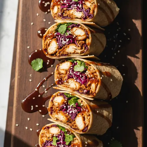 Wrap poulet teriyaki & chou rouge sésame gingembre