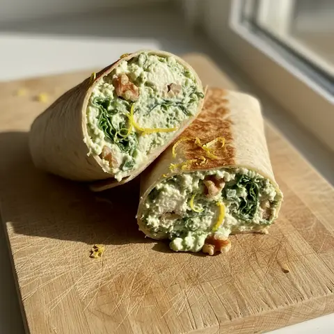 Wrap ricotta & épinards au citron noix