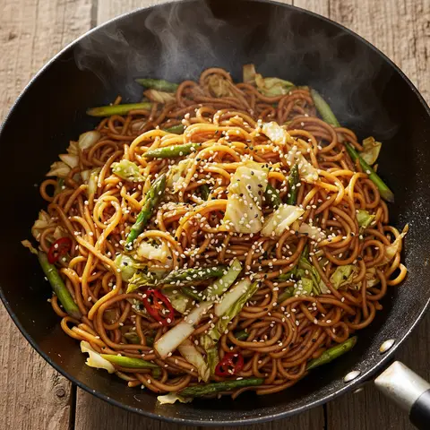 Yakisoba légumes printaniers & gingembre